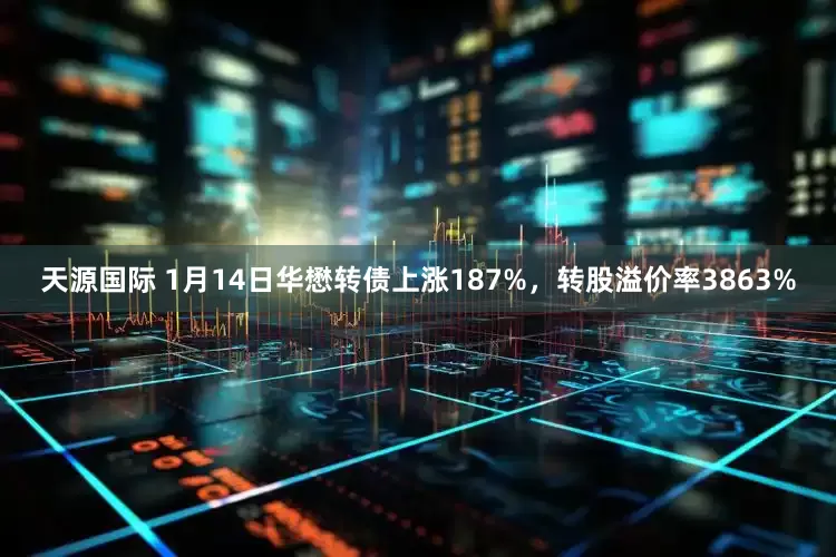 天源国际 1月14日华懋转债上涨187%，转股溢价率3863%